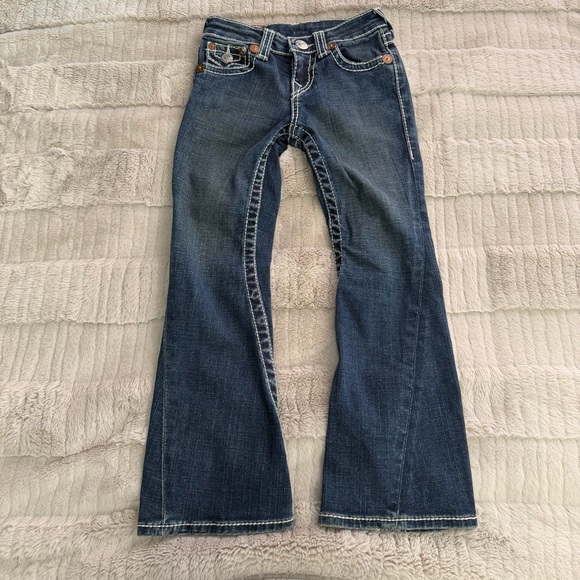 True Religion Other - True Religion Girls Joey Rainbow Thick Stitch Low Rise Flare Jeans Girls Size 6